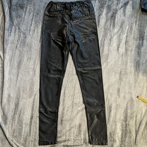 Faux leather pants